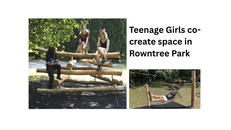 Teenage girls in park